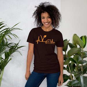 "Vegan Beats by Turmeric Magic" Orange Short-Sleeve Unisex T-Shirt